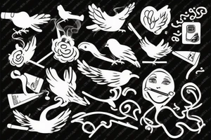 bird smoking cigarette tattoo idea