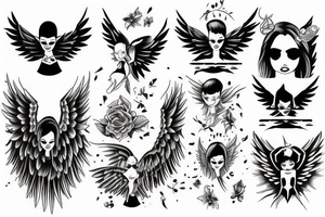 fallen angel tattoo idea