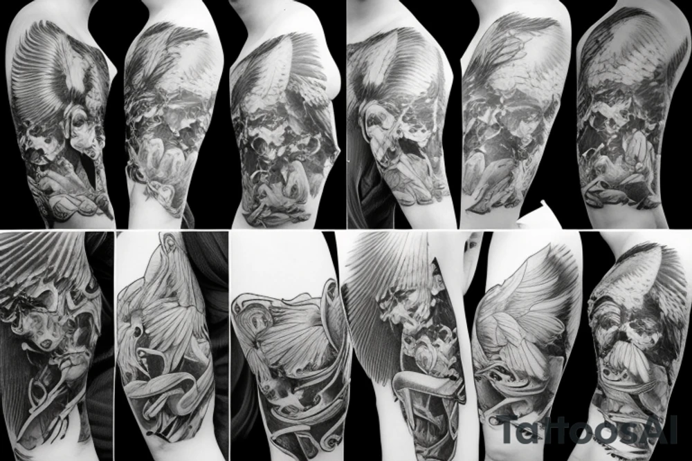 fallen angel tattoo idea