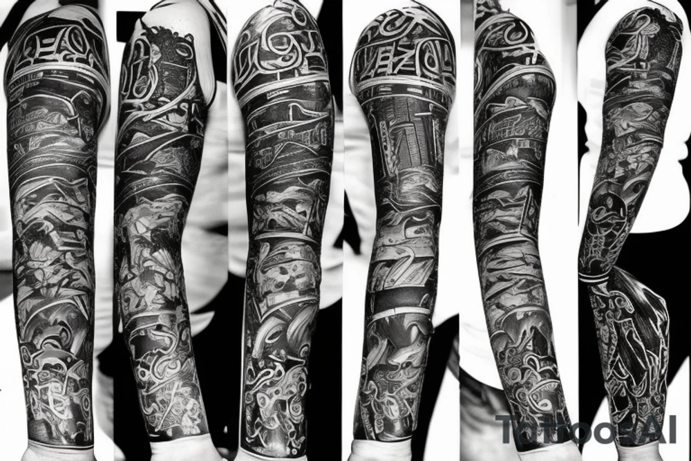 Painting of Moses classic tattoo idea