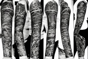 Painting of Moses classic tattoo idea