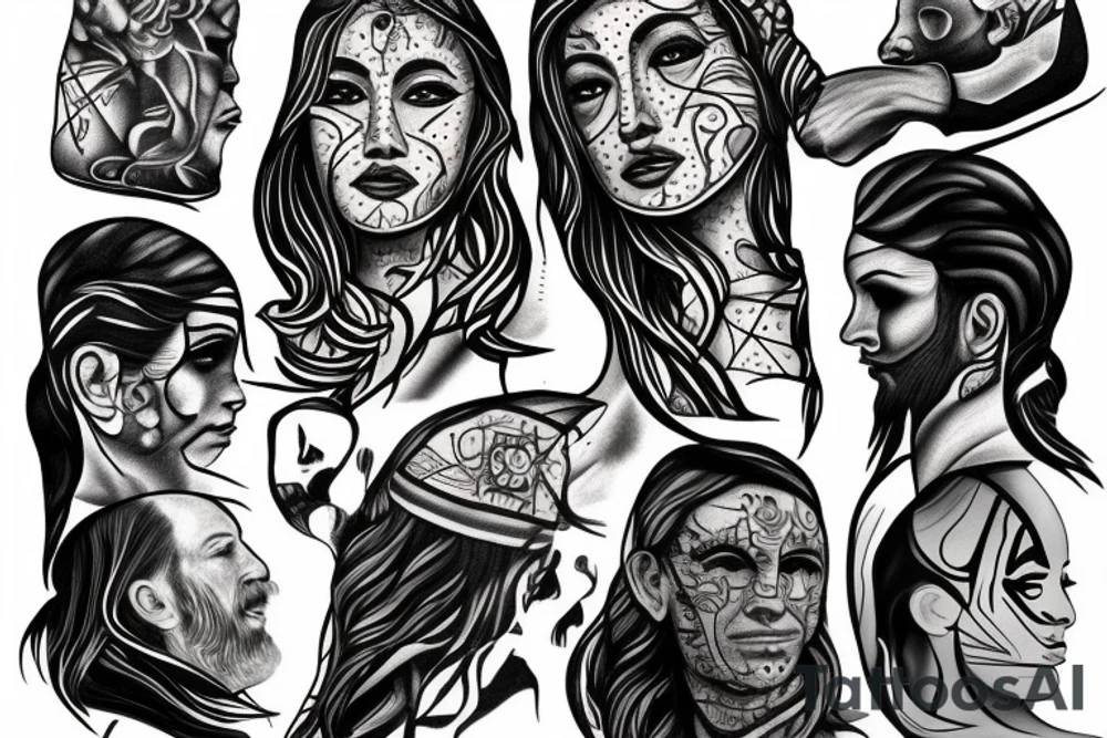 Painting of Moses classic tattoo idea