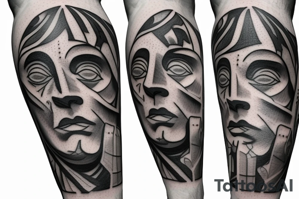 Sculpture of julius Caesar classic tattoo idea