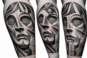 Sculpture of julius Caesar classic tattoo idea