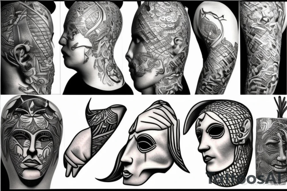 Sculpture of Moses tattoo idea