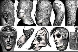Sculpture of Moses tattoo idea