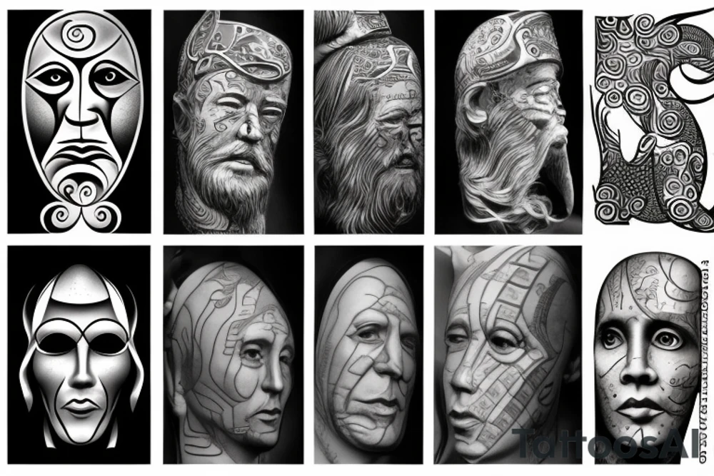 Sculpture of Moses tattoo idea