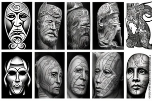 Sculpture of Moses tattoo idea