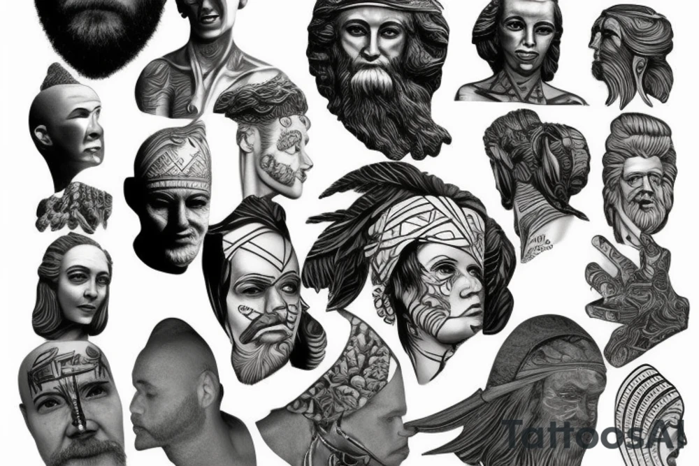 Sculpture of Moses tattoo idea