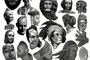 Sculpture of Moses tattoo idea