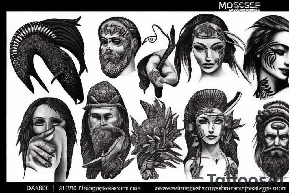 Sculpture of Moses tattoo idea