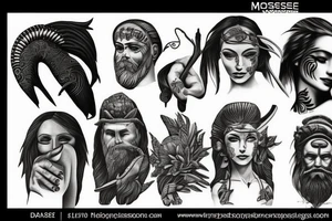 Sculpture of Moses tattoo idea