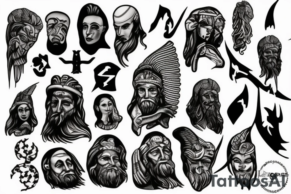 Sculpture of Moses tattoo idea