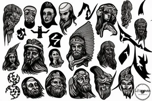 Sculpture of Moses tattoo idea