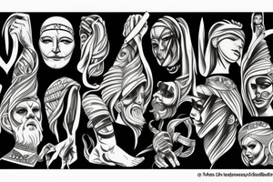 Sculpture of Moses tattoo idea