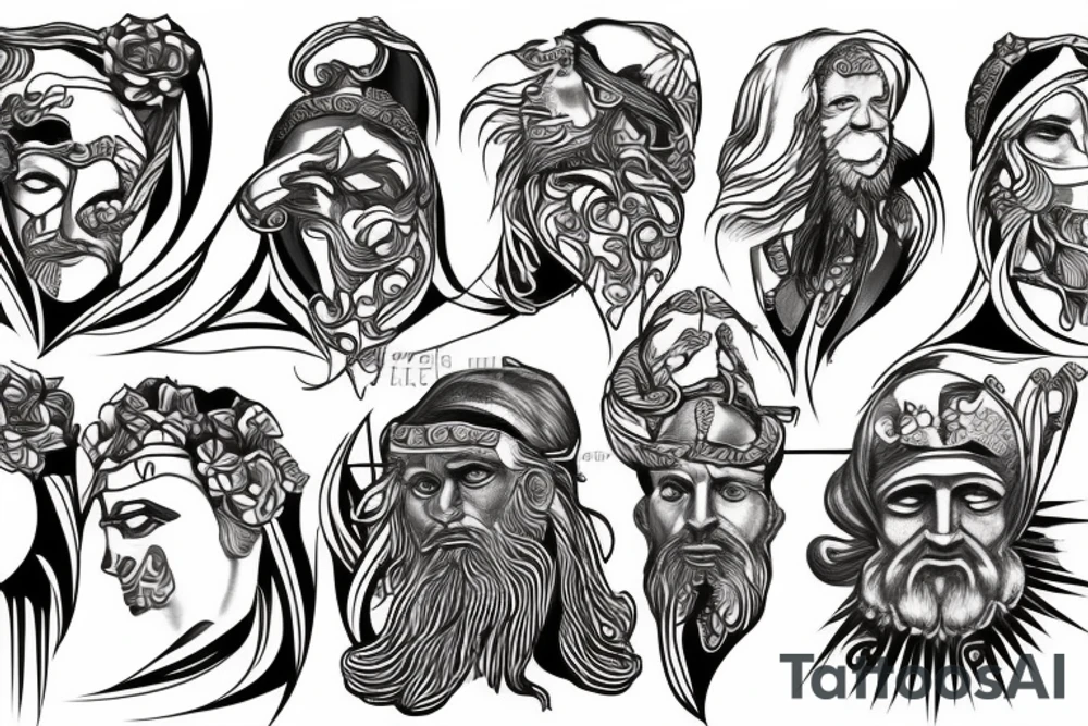 Sculpture of Moses tattoo idea