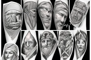 Sculpture of Moses tattoo idea