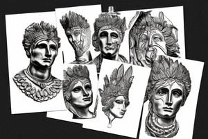 Sculpture of Caesar tattoo idea