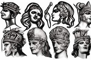 Sculpture of Caesar tattoo idea