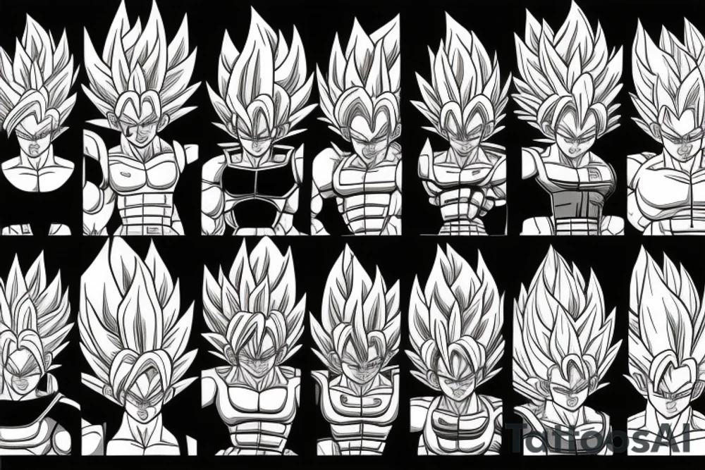 Sculpture of dragon ball z tattoo idea
