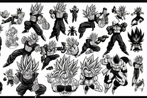 Sculpture of dragon ball z tattoo idea