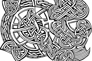 Celtic knot made of fighter jets tattoo idea
