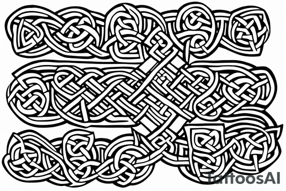 Celtic knot made of fighter jets tattoo idea