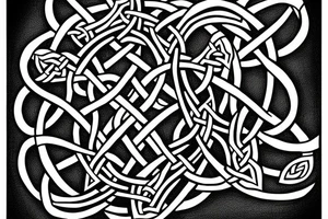 celtic knot incorporating a fighter jet tattoo idea