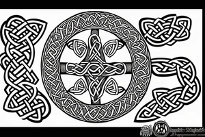 Celtic knot incorporating a fighter jet tattoo idea