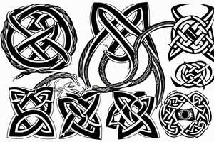 Celtic knot incorporating a fighter jet tattoo idea