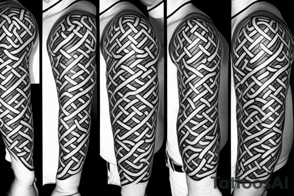 Celtic knot incorporating a fighter jet tattoo idea