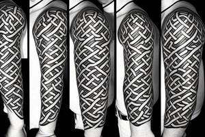 Celtic knot incorporating a fighter jet tattoo idea