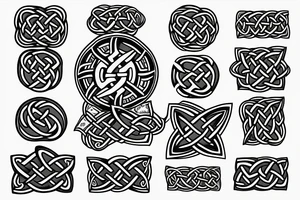 Celtic knot made of a fighter jet tattoo idea