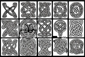 jet celtic knots letter X tattoo idea