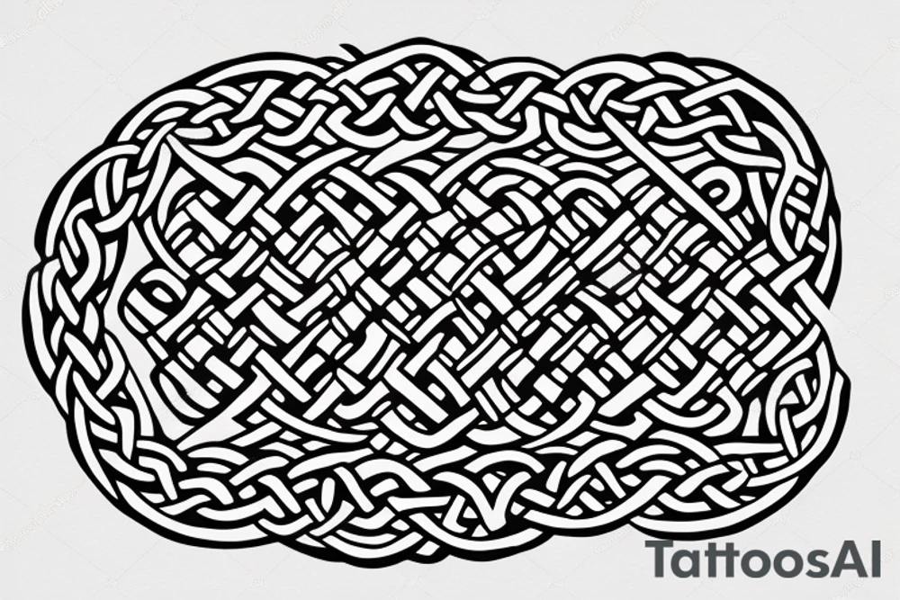 jet celtic knots letter X tattoo idea