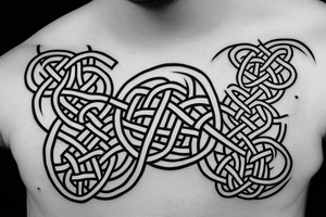airplane celtic knots letter X tattoo idea