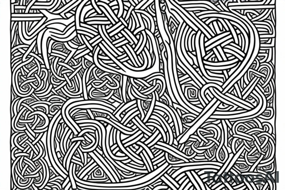 airplane celtic knots letter X tattoo idea