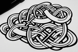 airplane celtic knots letter X tattoo idea