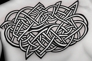 airplane celtic knots letter X tattoo idea