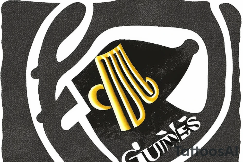 Guinness logo with bomber airplane instead of harp logo, word 'Innis' instead of Guinness tattoo idea