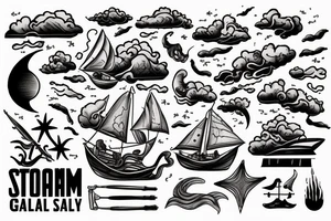 The storm on the Sea of Galilee painting tattoo idea