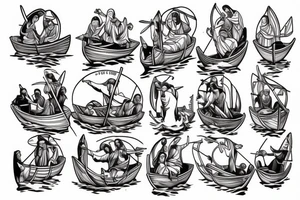 Jesus in the boat tattoo idea