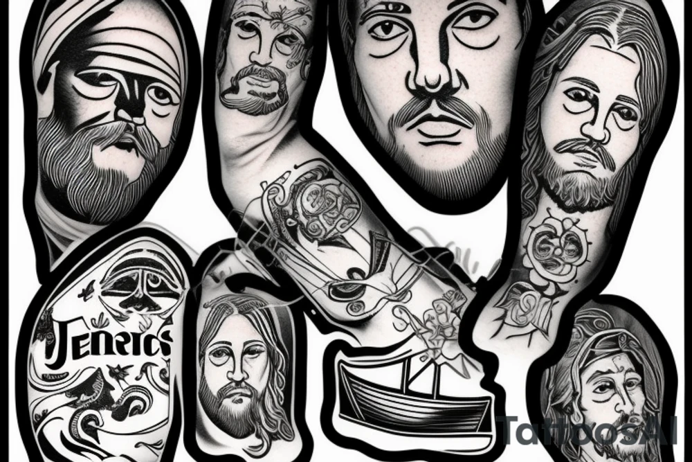 Jesus in the boat tattoo idea