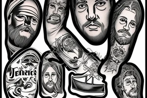 Jesus in the boat tattoo idea