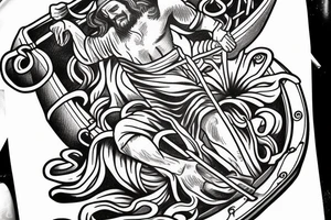 Jesus in the boat storm tattoo idea