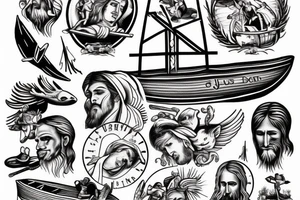 Jesus in the boat storm tattoo idea