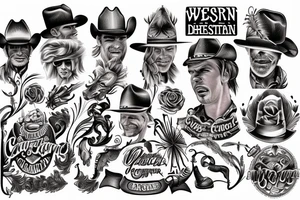 Western Christian cowboy tattoo idea