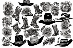 Western cowboy style tattoo idea