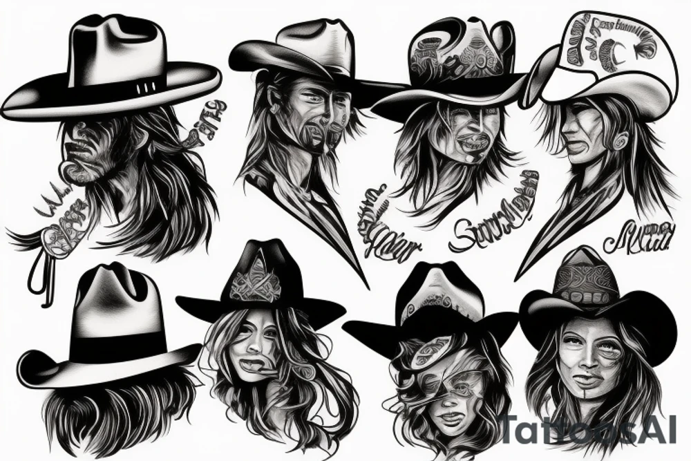 Western cowboy style tattoo idea