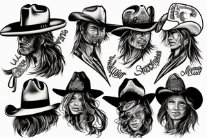Western cowboy style tattoo idea